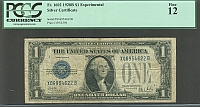 Fr.1602, 1928B $1 Silver Certificate, X-B Block Experimental Note, PCGS-12